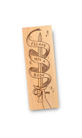 Escape Into a Book Artist Illustrated Wood Bookmark