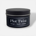 Plot Twist 4oz Candle - Orange + Tunisian Basil + Amber