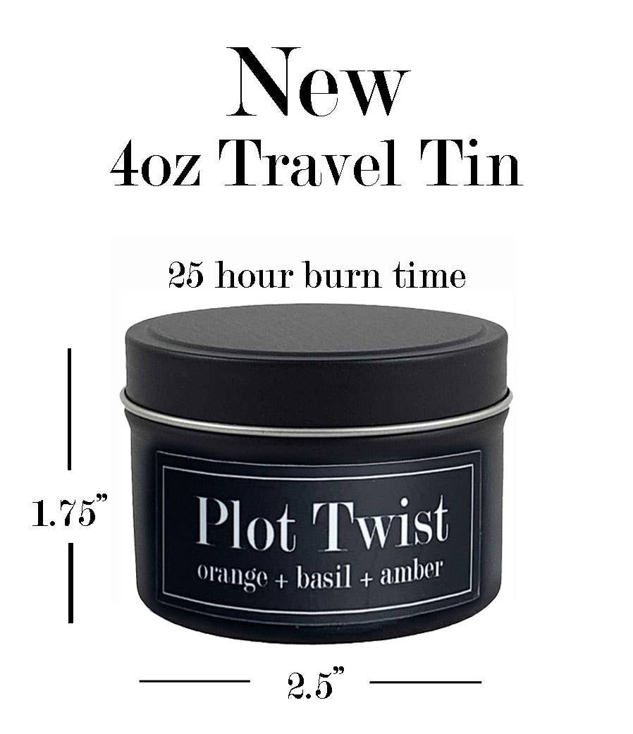Plot Twist 4oz Candle - Orange + Tunisian Basil + Amber